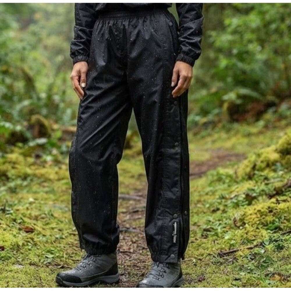 Misty Mountain Unisex Rain Pants Black Extra Large XL Hiking Outdoor Gear